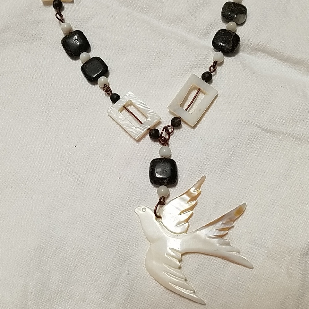 Handmade swallow bird necklace